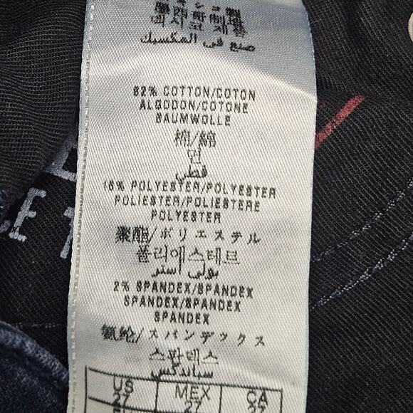 Guess Jeans Power Skinny Size 27 (Fits 29x28) Blue Denim Dark Wash Stretch - Picture 7 of 8